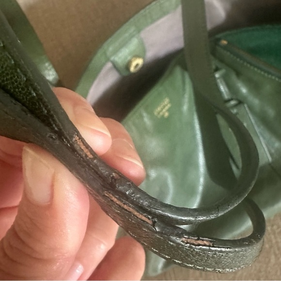 Fossil Gwen shopper leather tote bag in “fir green” - Picture 12 of 12